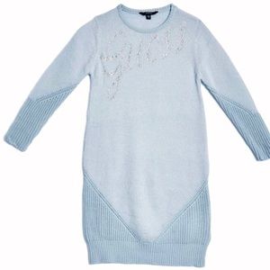Guess RHINESTONE LOGO Winter Christmas Holidays SWEATER DRESS size 7